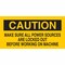 Brady Caution Sign, Vinyl, Rectangle, English 60173 - alternate 1